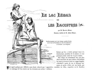 Couple de Lacutres pour Le Lac Léman et Les Lacustres, écrit par Maurice Muret, 1896