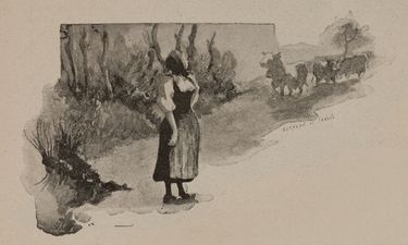 Dessin pour la nouvelle -Bienvenu- écrite par Maurice Muret, 1895 (3)