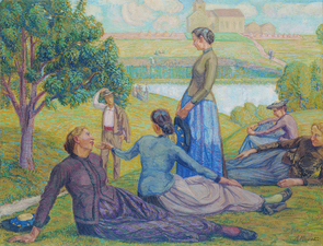 Dimanche après-midi vers 1908/ Au nord du Louché 150x195cm Musées cantonaux du Valais, Sion, Michel Martinez