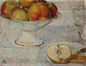 Coupes de pommes, vers 1904, 25x32.8 cm