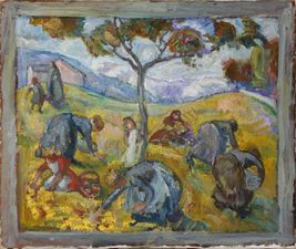 Esquisse pour Fillettes ramassant des pommes, vers 1908. 38x46 cm