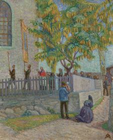 La procession, vers 1906, 54.5x44 cm