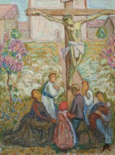 Le crucifix. Esquisse, vers 1907, 40x30 cm