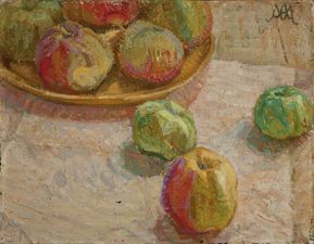 Nature morte aux pommes, vers 1904, 25.7x33 cm