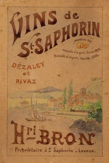 Projet d'affichette Vins de St-Saphorin, 22x14 cm