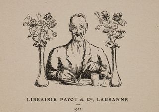 Autoportrait reproduit pour Propos gastronomiques et conseils culinaires, vers 1921