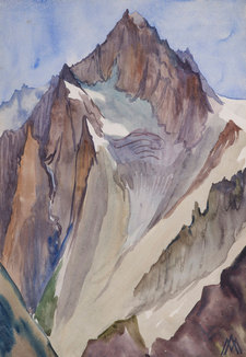 Paysage de montagne 37x25cm