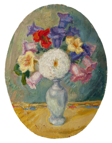 Bouquet au vase blanc