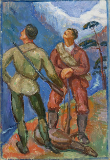 Chasseurs de chamois, 1909, 43x40cm