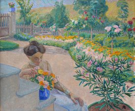 Jardin en floraison 52x63cm