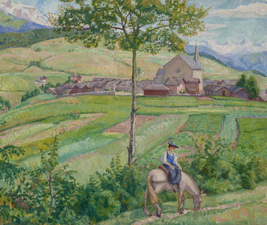 Vue de Lens /Mulet blanc 52x61.5cm